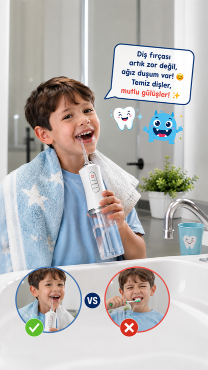Oral Wiee™ - Profesyonel Şarj Edilebilir Taşınabilir Ağız ve Diş Duşu